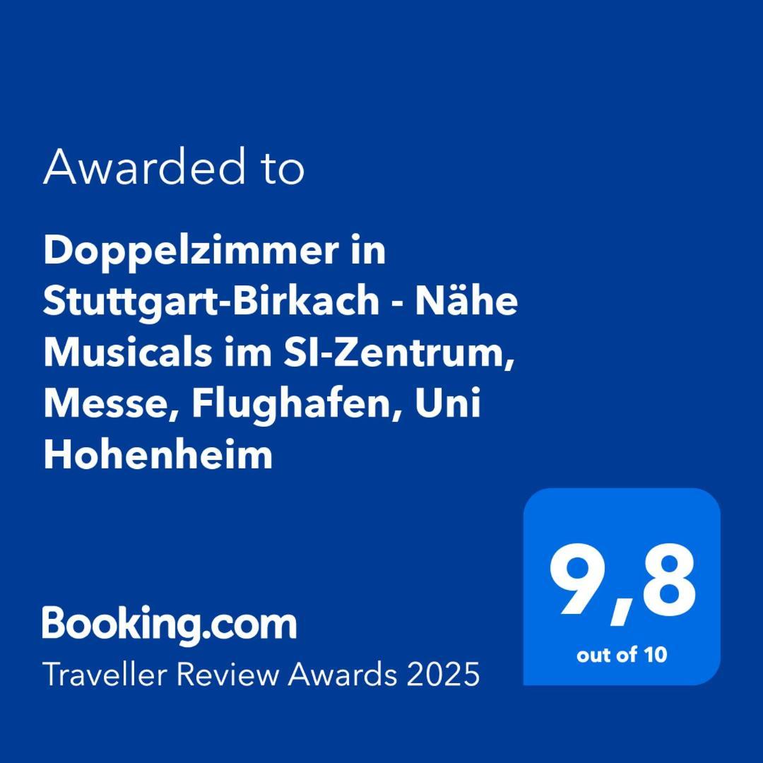 Doppelzimmer In Stuttgart-Birkach - Naehe Musicals Im Si-Zentrum, Messe, Flughafen, Uni Hohenheim Kültér fotó